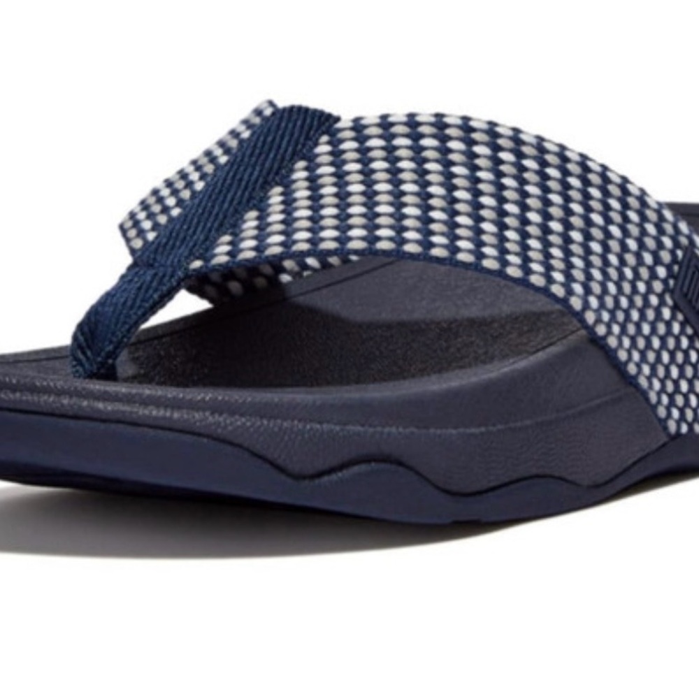 FitFlop Women’s Surfa Dark Blue and White Flip Flops - Picture 7 of 7